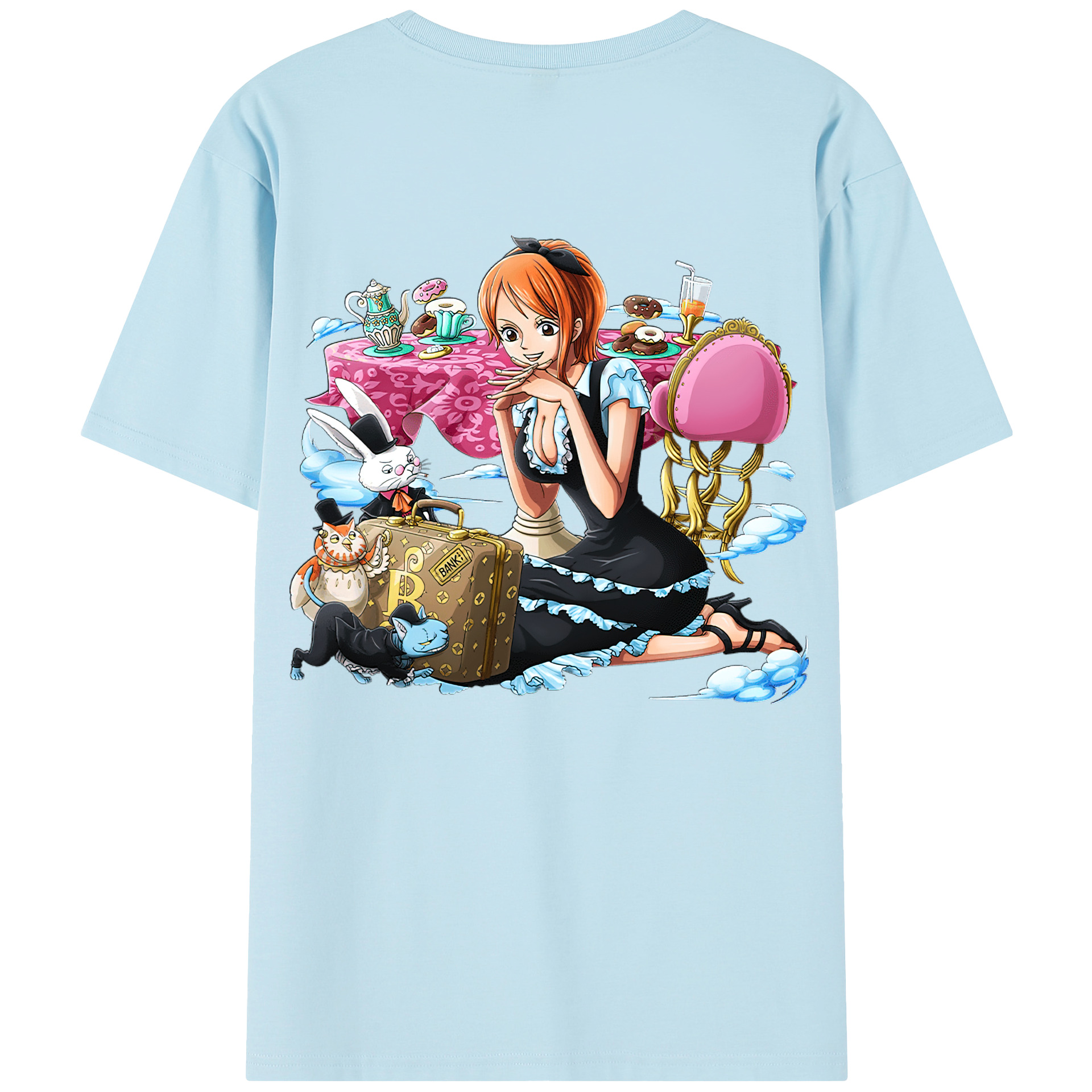 ワンピース ナミ ONE PIECE Nami 綿100％半袖Tシャツ（背面プリント）